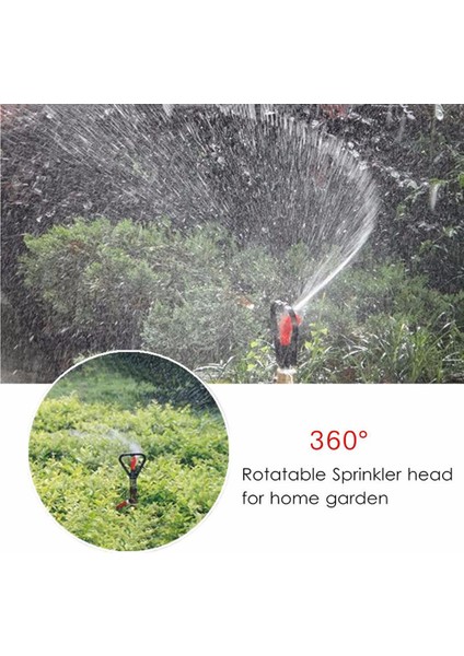 DN15 Yard Bahçe Çim Sulama 360° Dönebilen Su Yağmurlama Başlığı Plastik Conbo (Yurt Dışından)