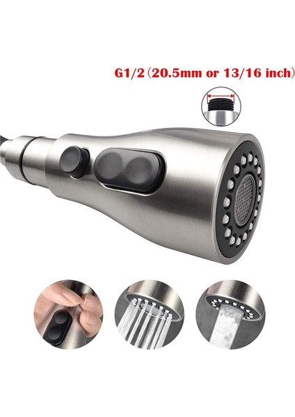 Namuny 2x Mutfak Lavabo Aşağı Çekin Musluk Püskürtme Başlığı Memesi Dışarı Çekin Hortum Püskürtücü Yedek Parça Musluk Başlığı - Krom (Yurt Dışından) fırsatları