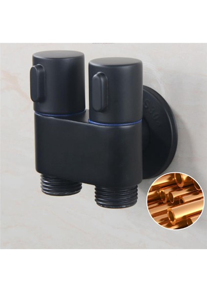 Adet Duvara Monte Musluk 1 In 2 Out Yönlendirici Açı Vana Çift Kontrol Banyo Musluk Kendi Kendini Temizlemek Için (Siyah) (Yurt Dışından) modelleri