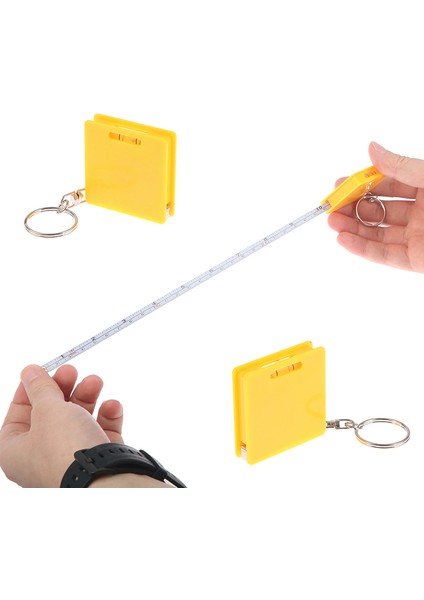 Gradienter Karşılaşma ile 1m Mini Çok Fonksiyonlu Anahtarlık Kare Çelik Mezura (Yurt Dışından)