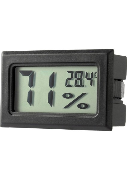 Mini Dijital LCD Termometre Higrometre Nem Sıcaklık Ölçer Iç Mekan - Siyah (Yurt Dışından)