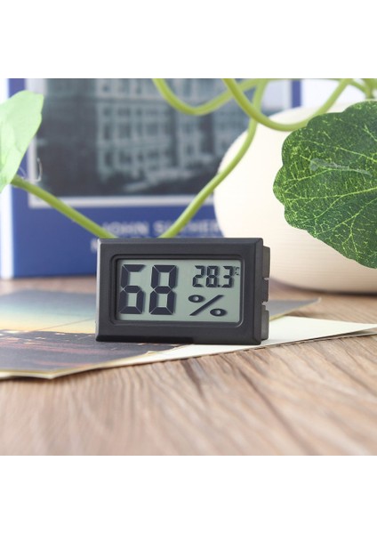 Mini Dijital LCD Termometre Higrometre Nem Sıcaklık Ölçer Iç Mekan - Siyah (Yurt Dışından)