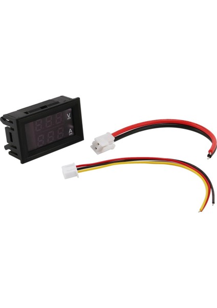 Dijital Gerilim Ölçer DC100V 10A Mavi+Kırmızı LED Amp Çift (Yurt Dışından)