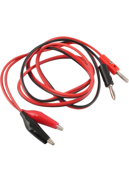 Multer Için 1m 4mm Banana Plug Prob Kablosu Timsah Test Ucu Klipsi (Yurt Dışından)