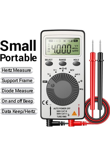 Aneng Ac/dc Dijital Ekran Multimetre AN101 4000 Sayım Direnci Kapasite Ampermetre (Yurt Dışından)