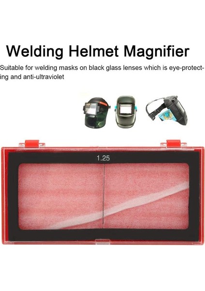 Ark Kaynağı Büyüteç Lens Kaynakçı Ekran Kask Cam Diyoptri 1.25 Parlama Önleyici Kaynak Maskesi Gözlük (Yurt Dışından) fiyatları