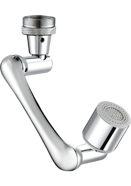 Parça 1440° Dönen Katlanabilir Musluk Genişletici Havalandırıcı Gümüş Pirinç, Iki Su Çıkış Modu ile Evrensel Sıçrama Filtresi Musluk (Yurt Dışından)