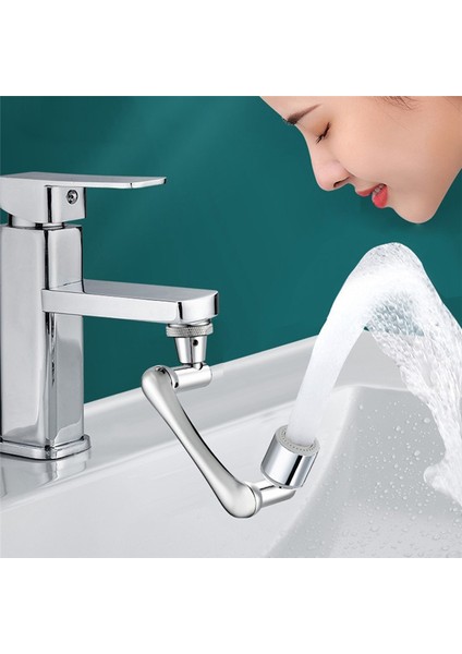 Parça 1440° Dönen Katlanabilir Musluk Genişletici Havalandırıcı Gümüş Pirinç, Iki Su Çıkış Modu ile Evrensel Sıçrama Filtresi Musluk (Yurt Dışından) fiyatları