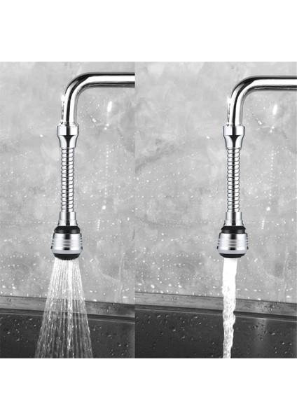 360 Döndürme Adaptör Memesi Döner Mutfak Musluk Uzatma Tüpü Lavabo Sı-Gümüş (Yurt Dışından) modelleri