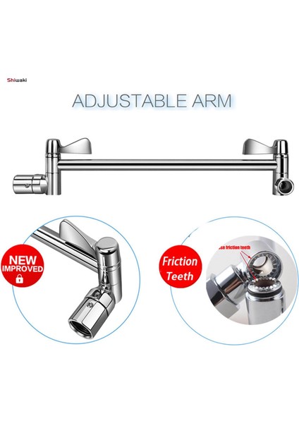 Ayarlanabilir Duş Kolu Uzatma Paslanmaz Çelik Duş Başlığı Uzatma Kolu (Yurt Dışından)