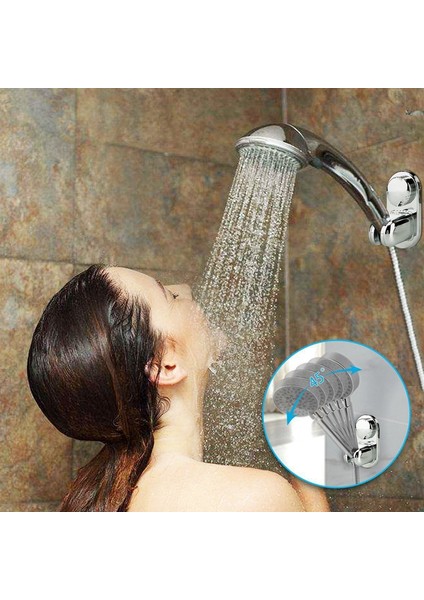 Nxfdsıoz 2x 5 Mod Açısı Ayarlanabilir Duş Başlığı Tutucu, Süper Vakum Vantuz El Duş Braketi (Yurt Dışından) modelleri