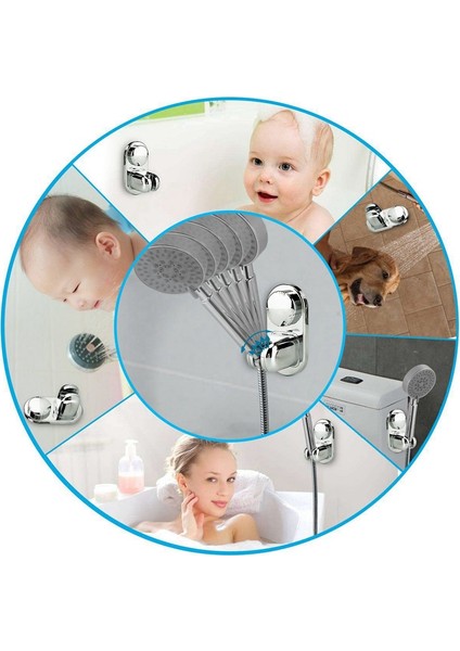 Nxfdsıoz 2x 5 Mod Açısı Ayarlanabilir Duş Başlığı Tutucu, Süper Vakum Vantuz El Duş Braketi (Yurt Dışından) indirimleri