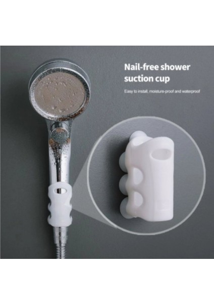 Duş Başlığı Tutucu Yeniden Kullanılabilir Dayanıklı Vantuz Duş Braketi Duvar Tpr Raf-Beyaz (Yurt Dışından) indirimleri