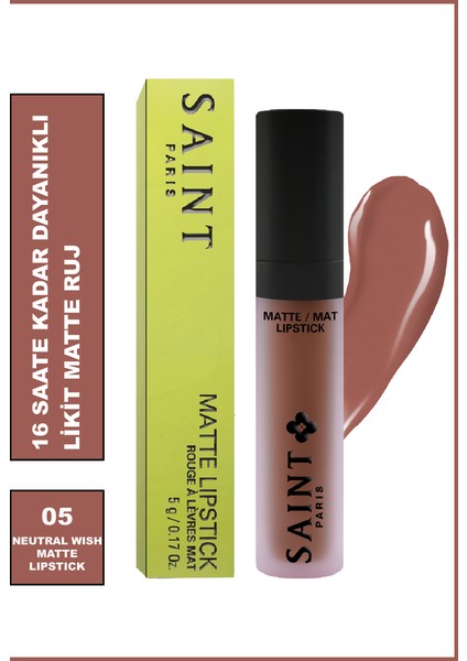 Paris Matte Lipstick 05 Neutral Wish