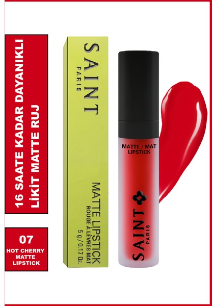 Paris Matte Lipstick 07 Hot Cherry