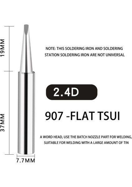 I+B+K+2.4d+3c Havya Uçları 907 Serisi Havya Kiti Kafa Seti Elektrikli Havya Aksesuarları Lehimleme Aletleri Içinde (Yurt Dışından)
