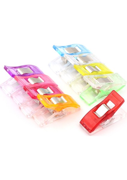 20 Adet Plastik Klips Kelepçeleri Patchwork Dikiş Yorgan Klipsi Araçları Gıda Çanta Klipsleri (Yurt Dışından)