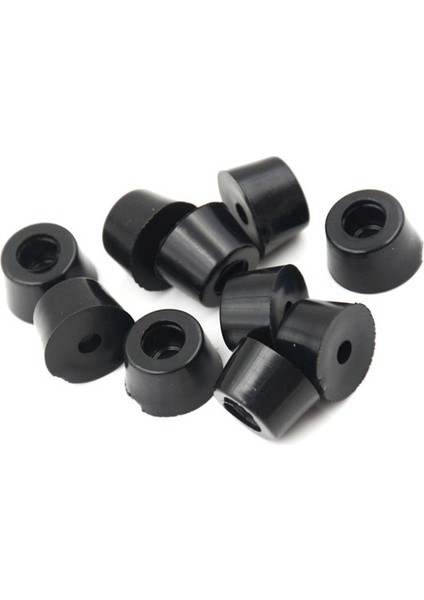10 Adet 17 x 10MM Yuvarlak Dolap Siyah Kauçuk Alet Çantası Ayaklar Ayak Dairesel (Yurt Dışından)