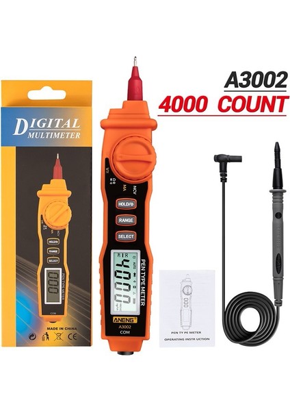 Temassız Elektrikli Dijital Multimetre Multitester Ac/dc Gerilim Direnci Diyot Süreklilik Test Cihazı Voltmetre Ampermetre Test Probu ile (Yurt Dışından)