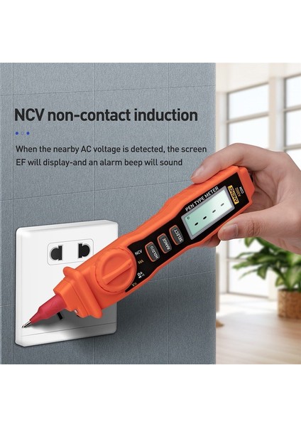 Temassız Elektrikli Dijital Multimetre Multitester Ac/dc Gerilim Direnci Diyot Süreklilik Test Cihazı Voltmetre Ampermetre Test Probu ile (Yurt Dışından)