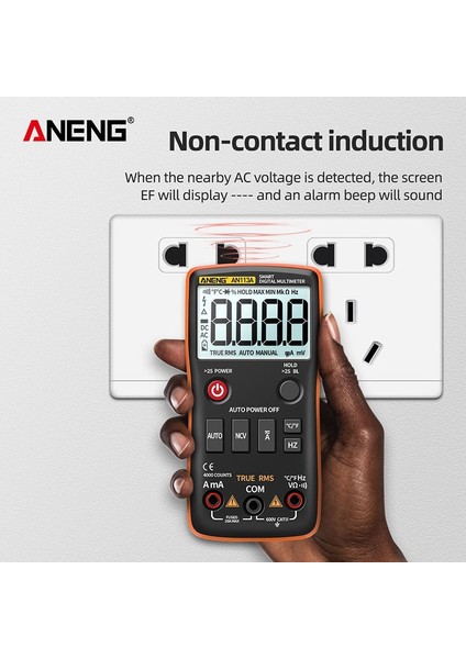 Aneng AN113A Dijital Multimetre True Rms Sıcaklık Test Cihazı ile 4000 Sayım Otomatik Değişen Ac/dc Transistör Gerilim Ölçer (Yurt Dışından)