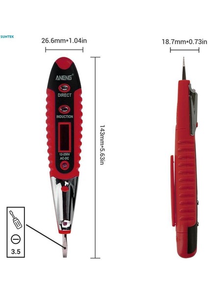 Dijital Gerilim Test Cihazı Kalem Ac/dc 12-250V LCD Ekran Elektrik Aksesuarları (Yurt Dışından) modelleri