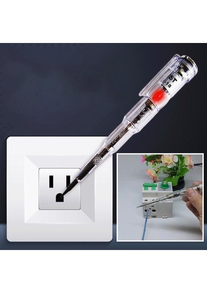 70-250 V Elektrik Test Cihazı Kalem Su Geçirmez Kaynaklı Gerilim Duyarlı Test Cihazı Tornavida Aracı Probu Gösterge Işığı Test Kalemi (Yurt Dışından)