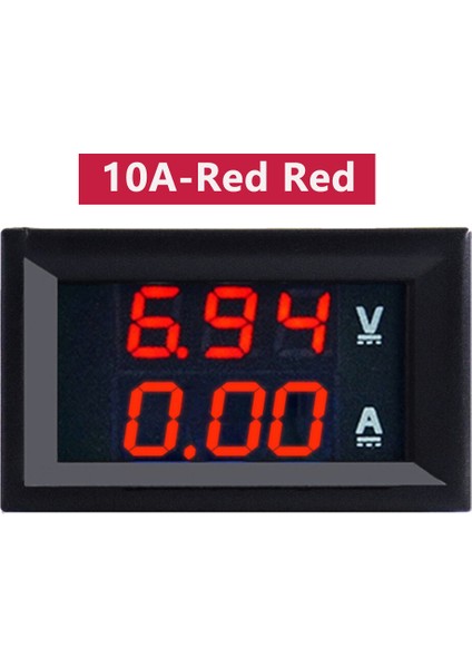 Ayak Kanepesı Dijital Voltmetre 0.28 Inç Dc 0-100 V 10A/50A/100A Voltmetre Ampermetre Mavi + Kırmızı LED Amp Çift Dijital Volt Metre Ölçer Elektromobile Motosiklet Araba (Yurt Dışından)