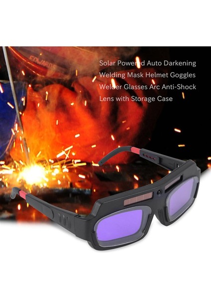Namuny Solar Ed Otomatik Kararan Kaynak Maskesi Kask Gözlük Kaynakçı Gözlük Ark Anti-Şok Lens Saklama Kutusu ile (Yurt Dışından)