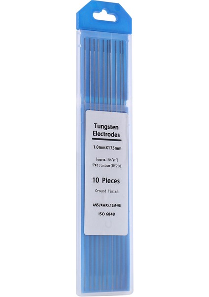 Kaynak Tungsten Elektrotları Kaynak Tungsten WY20 Kaynak Tungsten WY20 Mavi Kafa Tungsten Iğne 10 Paket 1.0 x 175MM (Yurt Dışından)