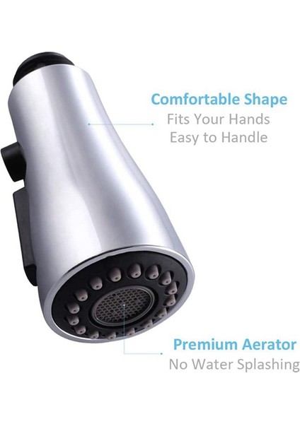 Hyqzltca 2x Mutfak Lavabo Aşağı Çekin Musluk Püskürtme Başlığı Memesi Dışarı Çekin Hortum Püskürtücü Yedek Parça Musluk Kafası - Fırçalanmış Nikel (Yurt Dışından) indirimleri
