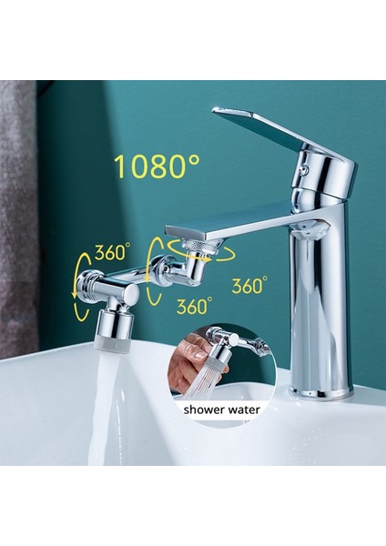 Evrensel 1080 Derece Döndürme Musluk Sıçrama Filtresi Mutfak Musluk Uzatın Adaptör Musluklar Fıskiye (Yurt Dışından) fırsatları
