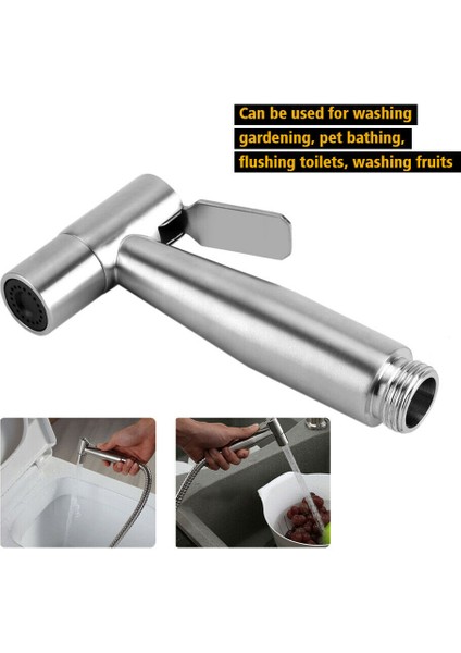 304 Paslanmaz Tuvalet Yüksek Basınçlı Su Yağmurlama Güçlendirici Meme Kapmak Asılı Duş Başlığı Aracı Banyo Aksesuarları (Yurt Dışından) fırsatları