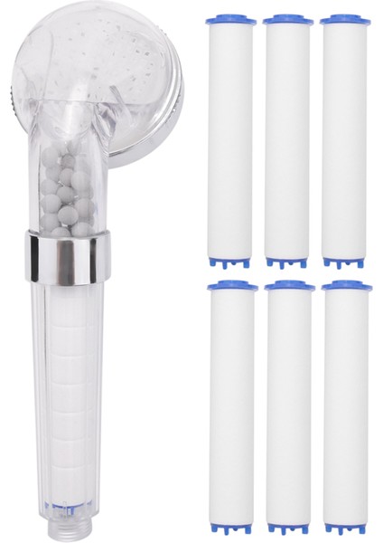 Banyo El Duş Su Tasarrufu Kulaklık Seti 6 Filtreli Yüksek Basınçlı Taşınabilir Duş Başlığı El Duşu (Yurt Dışından)