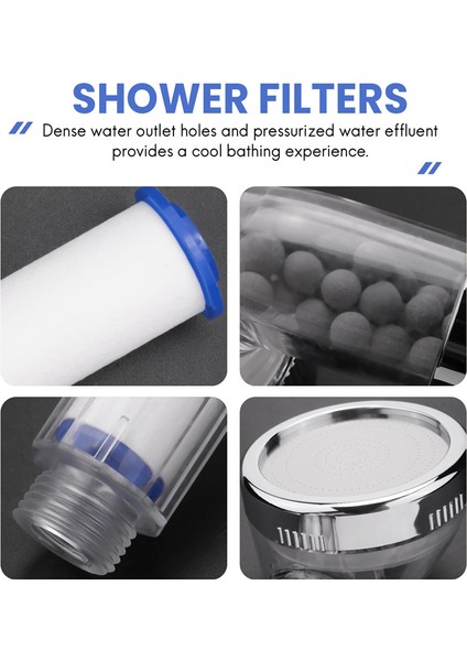 Banyo El Duş Su Tasarrufu Kulaklık Seti 6 Filtreli Yüksek Basınçlı Taşınabilir Duş Başlığı El Duşu (Yurt Dışından) modelleri