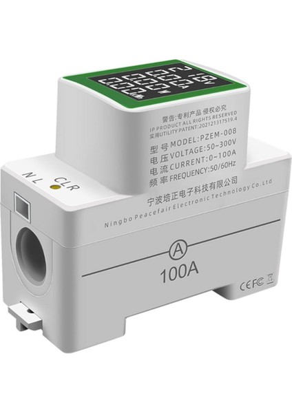 Ampermetre Voltmetre Din Ray Gerilimi Akım Faktörü Ölçer Multimetre Volt Amp Watt Metre Elektrikli Monitör (Yurt Dışından)