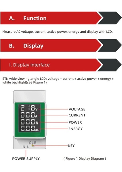 Ampermetre Voltmetre Din Ray Gerilimi Akım Faktörü Ölçer Multimetre Volt Amp Watt Metre Elektrikli Monitör (Yurt Dışından) indirimleri