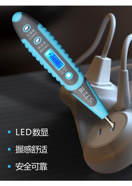 Zanaatkar Dijital Ekran Test Kalemi Indüksiyon Çok Fonksiyonlu LED Aydınlatma ile Elektrikçi Test Kalemi Tornavida Güvenlik Test Kalemi (Yurt Dışından)