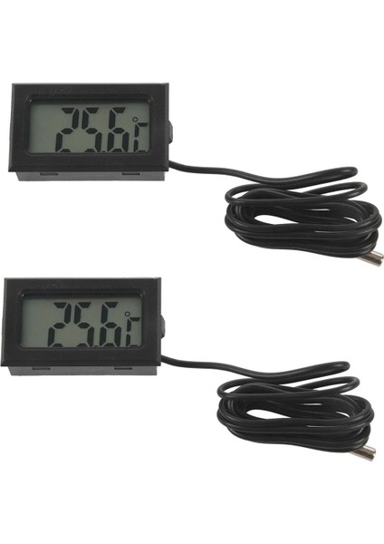 2x Yeni Dijital LCD Termometre Sıcaklık Ölçer Prob Sensörü -50°c Ila +110°C Aralığı (Yurt Dışından)