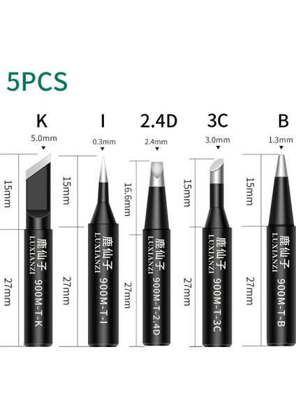 Luxıanzı 5 Adet 900M Havya Kulaklık Seti I/b/k/2.4d/3c Lehim Istasyonu Için Bakır Weding Ucu Kurşunsuz Elektrikli Havya Ipuçları (Yurt Dışından) modelleri
