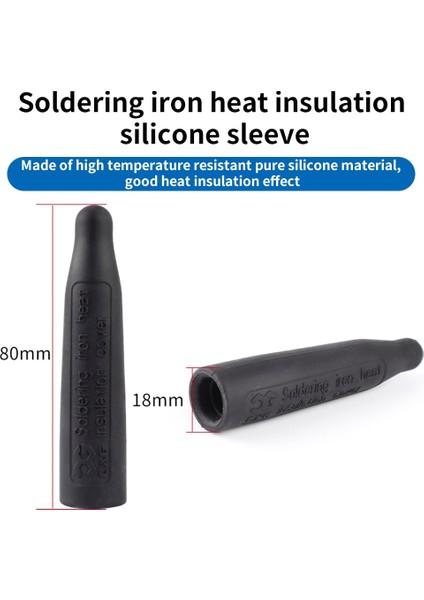 Luxıanzı 1 Adet Evrensel Silikon Kapak Elektrikli Havya Kafa Kaynak Ipuçları Anti-Haşlanma Koruma Aracı Yüksek Sıcaklık (Yurt Dışından) indirimleri