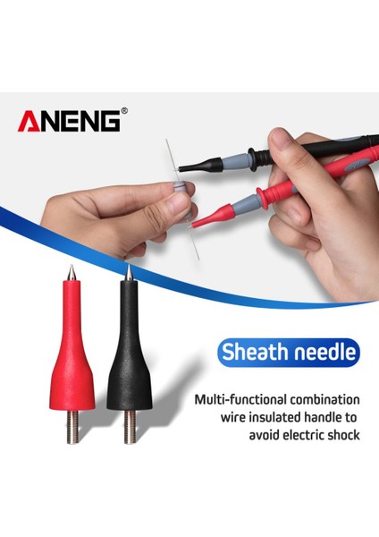 PT1010 1000V 20A Dijital Multimetre Iğne Noktası Probu Test Kabloları Tel Kalem - Kırmızı ve Siyah (Yurt Dışından) modelleri