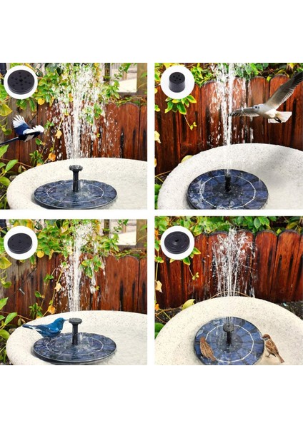 Kuş Banyosu Gölet Havuzu Siyah 16CM Için 6 Stil Nozullu Güneş Fıskiye Pompası 1.4W (Yurt Dışından) fırsatları