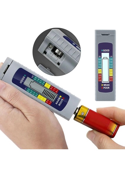 [hot] Dijital Pil Test Cihazı LCD Ekran Pil Kapasitesi Teşhis Aracı Pil Test Cihazı Kontrol Aaa Aa Düğme Hücresi Evrensel (Yurt Dışından)