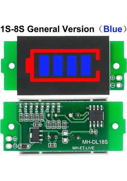 1-8s 1s/2s/3s/4s Tek 3.7V Lityum Pil Kapasitesi Göstergesi Modülü 4.2V Ekran Elektrikli Araç Aküsü Güç Test Cihazı Li-Ion (Yurt Dışından) modelleri