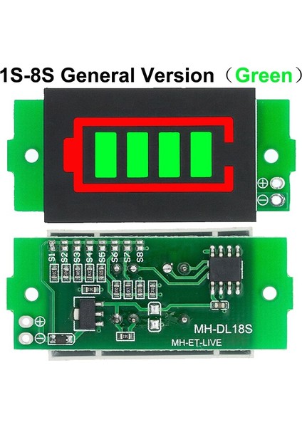 1-8s 1s/2s/3s/4s Tek 3.7V Lityum Pil Kapasitesi Göstergesi Modülü 4.2V Ekran Elektrikli Araç Aküsü Güç Test Cihazı Li-Ion (Yurt Dışından) fırsatları
