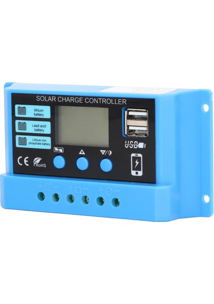 Güneş Kontrol Regülatörü Şarj Regülatörü Fotovoltaik Çift USB Çıkışı Şarj Için Pwm Aksesuarı (Yurt Dışından)