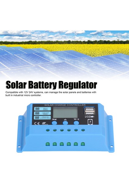 Güneş Kontrol Regülatörü Şarj Regülatörü Fotovoltaik Çift USB Çıkışı Şarj Için Pwm Aksesuarı (Yurt Dışından) modelleri