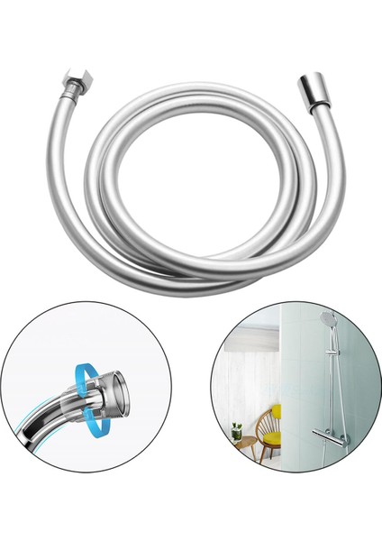 Pvc El Duş Hortumu G1/2'' Duş Başlığı Borusu Banyo Aksesuarları (Yurt Dışından)