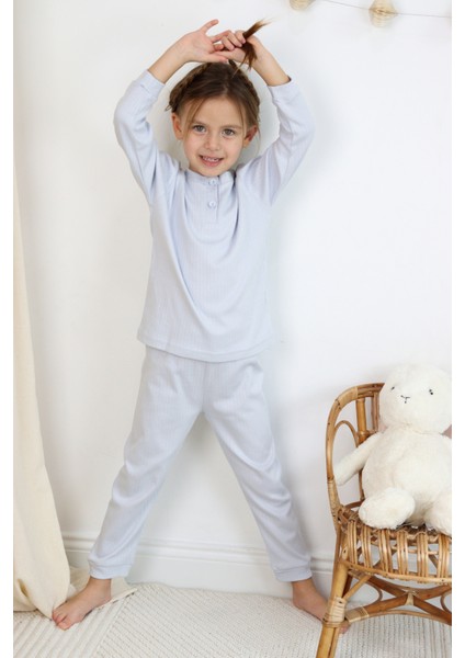 Harika Kids Kız-Erkek (Unisex) Çocuk Interlok  Kumaş Orta Kalınlıkta  Pamuklu Pijama Takımı